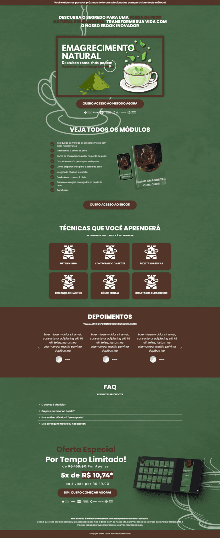 pagina mockup chás